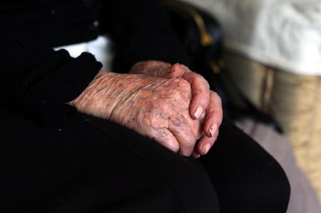 A general view of a close up of the hands of an elderly woman at home.(Peter Byrne/PA)