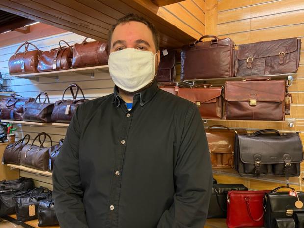 Worcester News: John Shore, shop assistant at Knowles Travel Goods