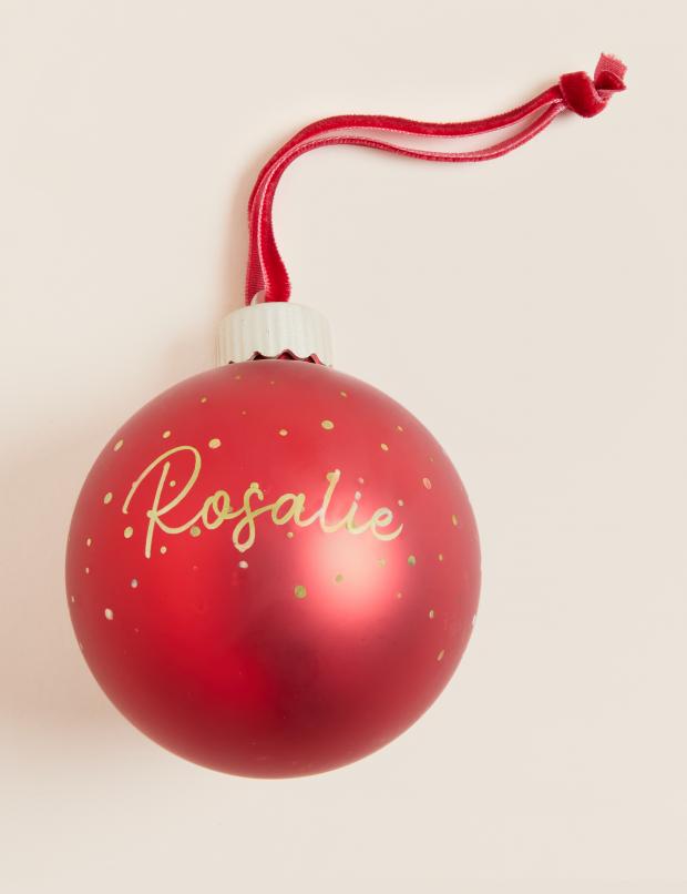 Worcester News: Personalised light up bauble. Credit: M&S