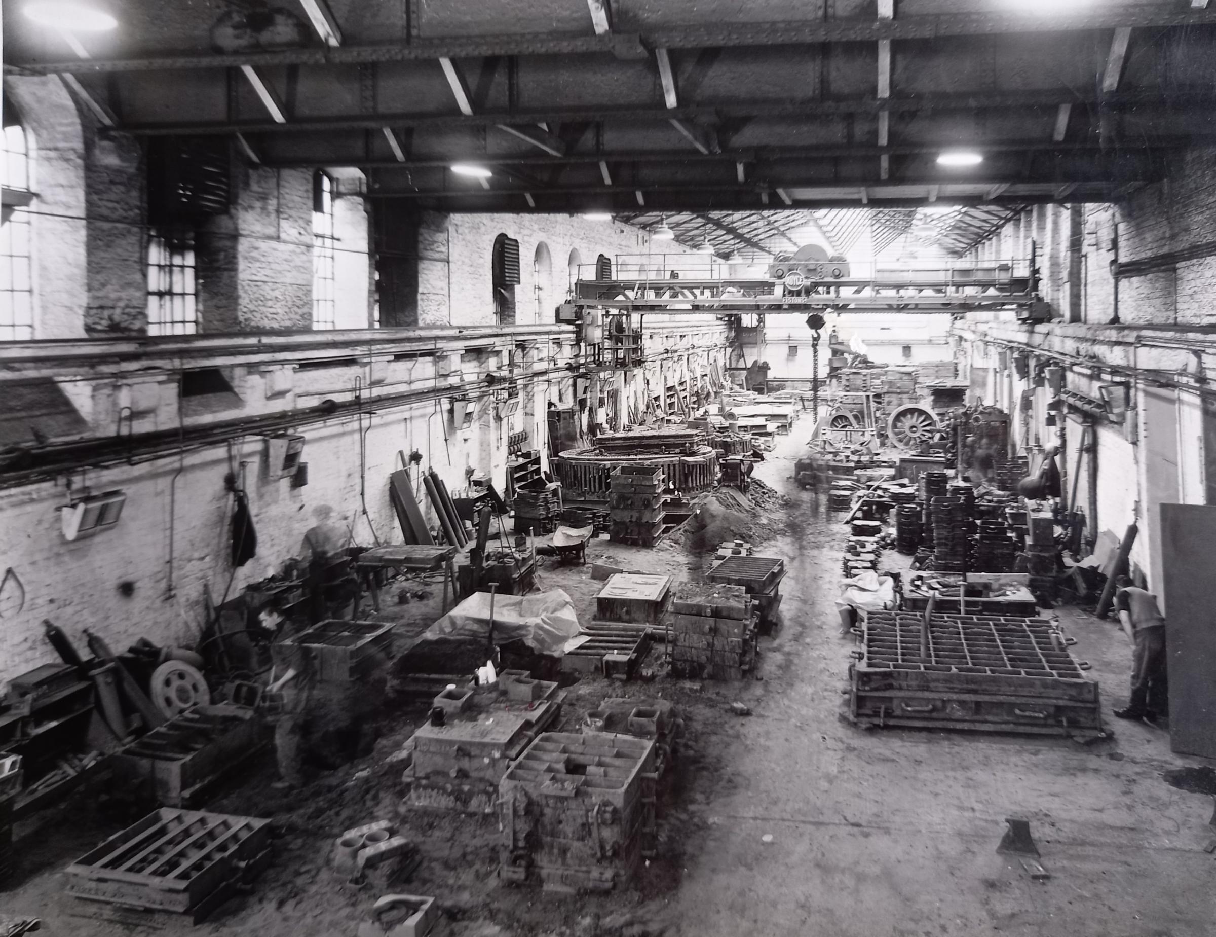 The moulding department of engineering giants Heenan and Froude, which took over the building alongside Shrub Hill Road in 1903, two decades after the Worcestershire Exhibition closed
