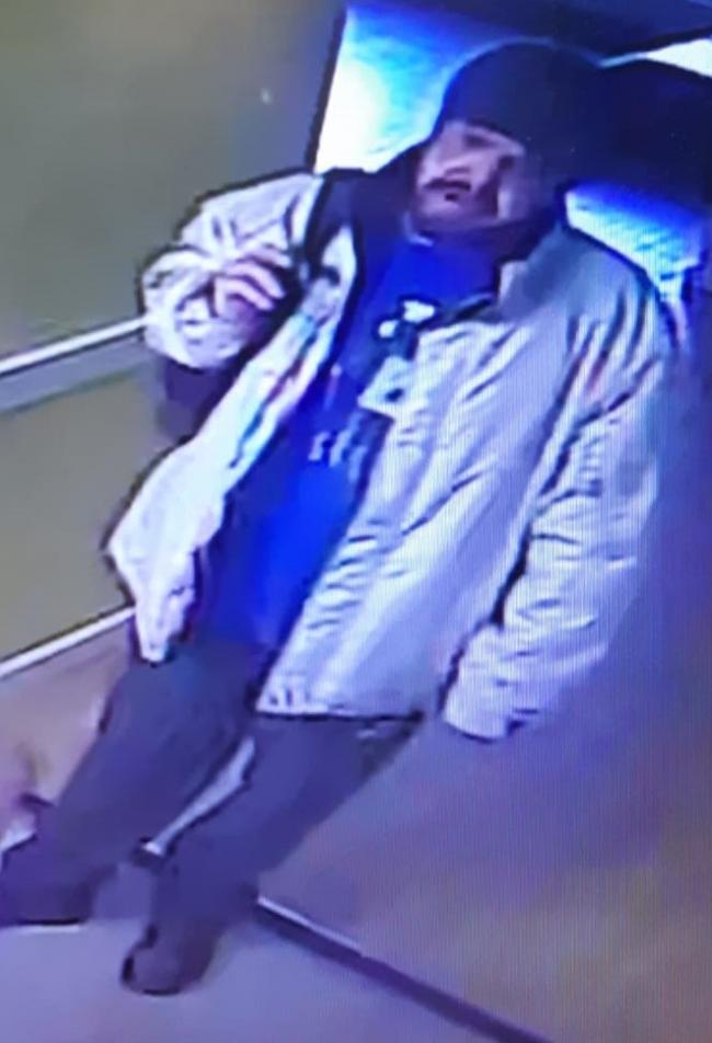A CCTV image of Darren Lewis when he was last seen, at Worcester Royal Hospital