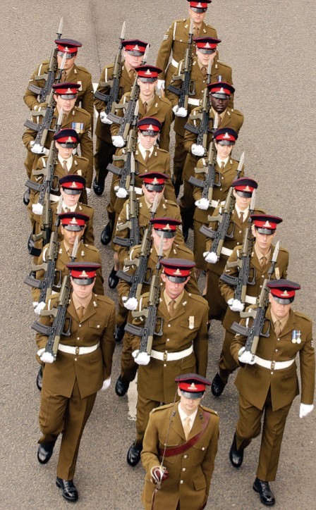 HUNDREDS of people turned out to watch and applaud as city soldiers celebrated their right to march through Worcester in September 2005 – their first Freedom parade for 14 years. Pictured are members of the 214 (Worcestershire) Battery Royal