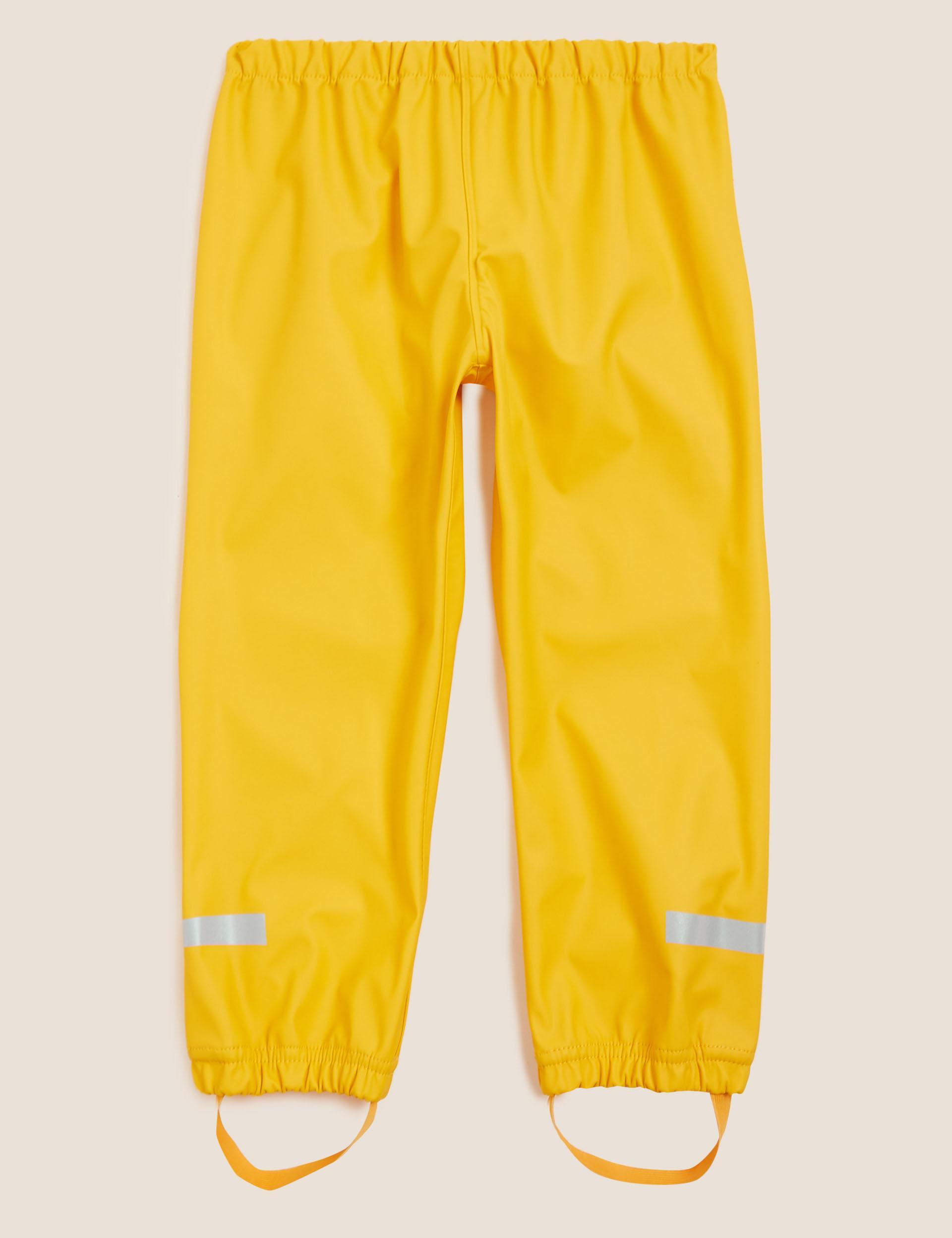 Kids puddle trousersm in yellow, £18, M&S: marksandspencer.com