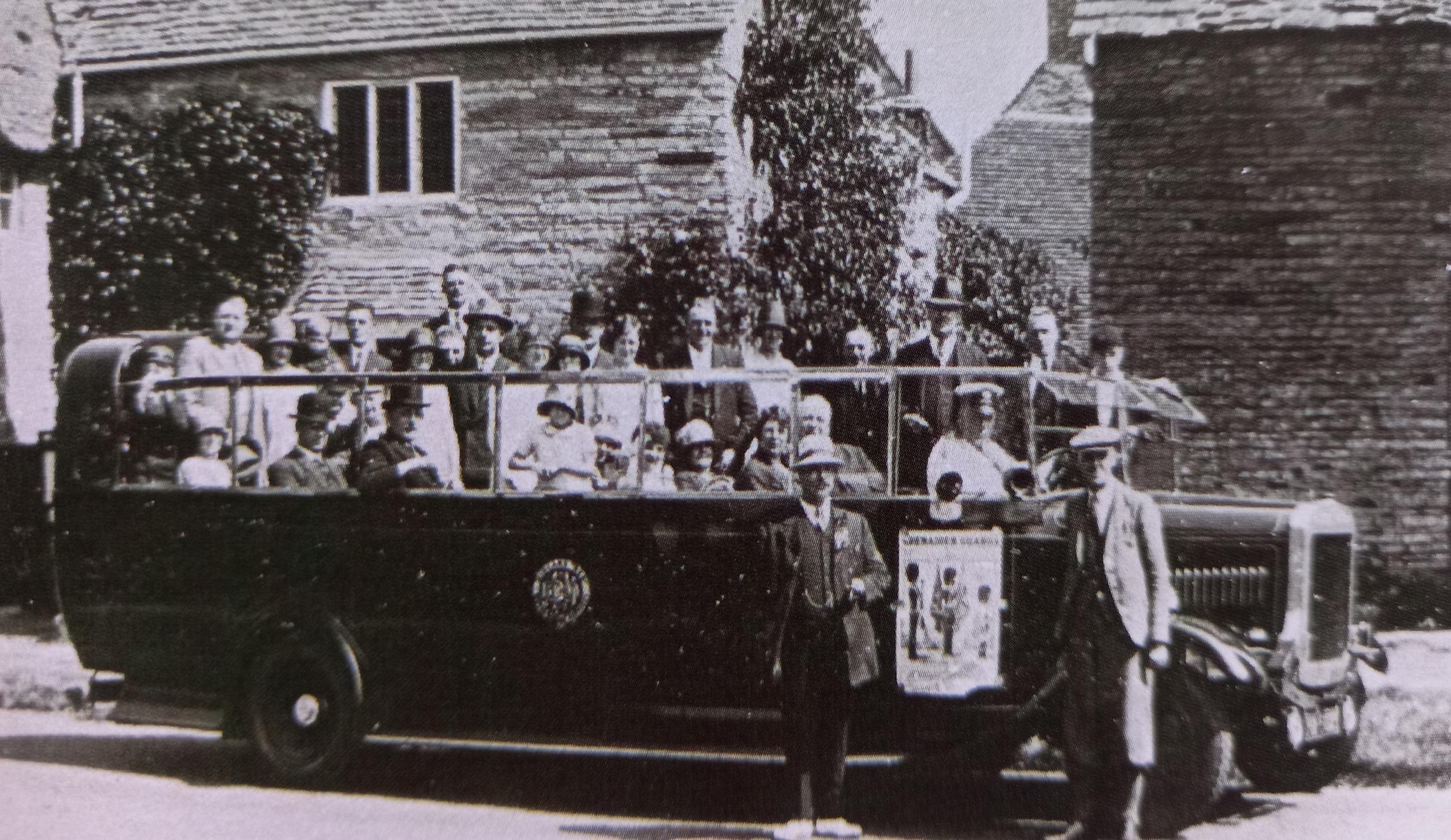 A charabanc outing for the Worcester branch of the Grenadier Guards Association in the 1920s