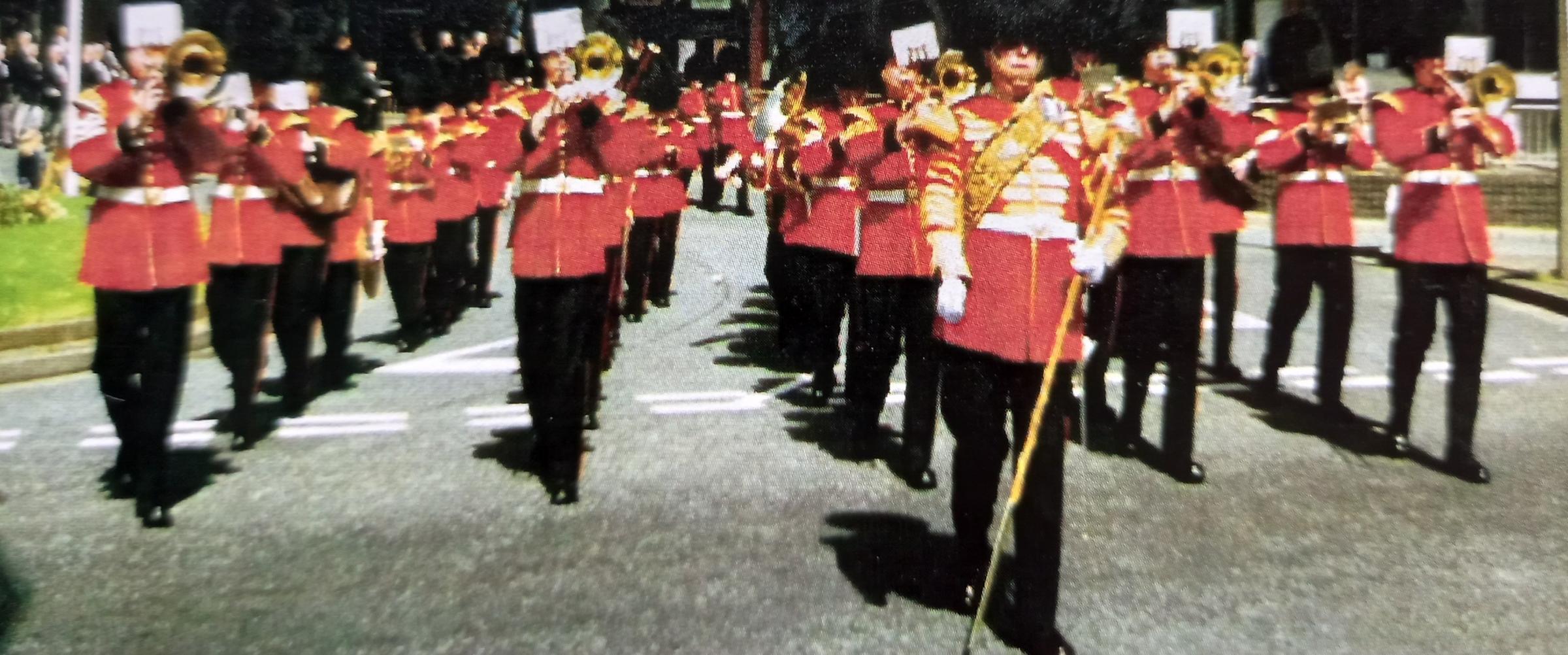 Marching through Worcester in May, 1999 at the Freedom of the City