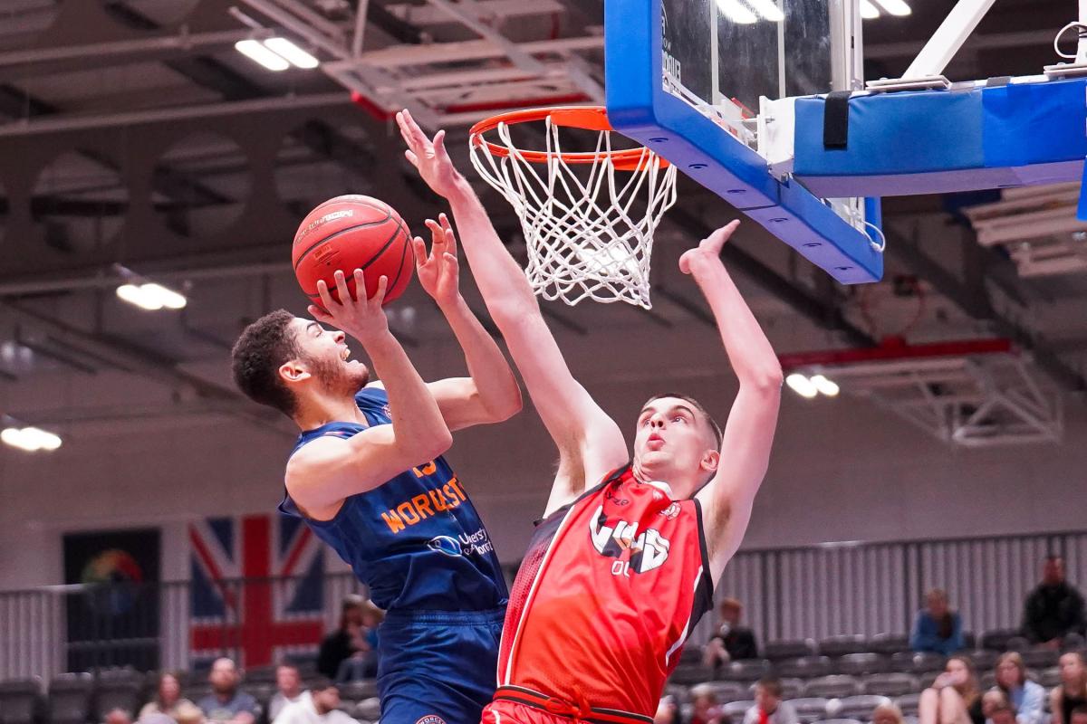 Lucas McGregor opened the scoring for Worcester Wolves, who were beaten by Teeside Lions in the NBL Division Three playoff final.
All photos by Cliff Williams