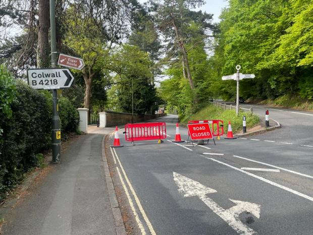 Worcester News: Abbey Road in Malvern has been closed since early this morning