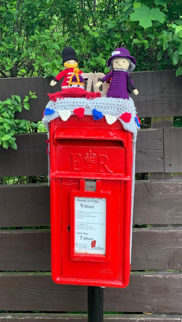 Worcester News: Beautiful: Post box topper on Northwick Road 