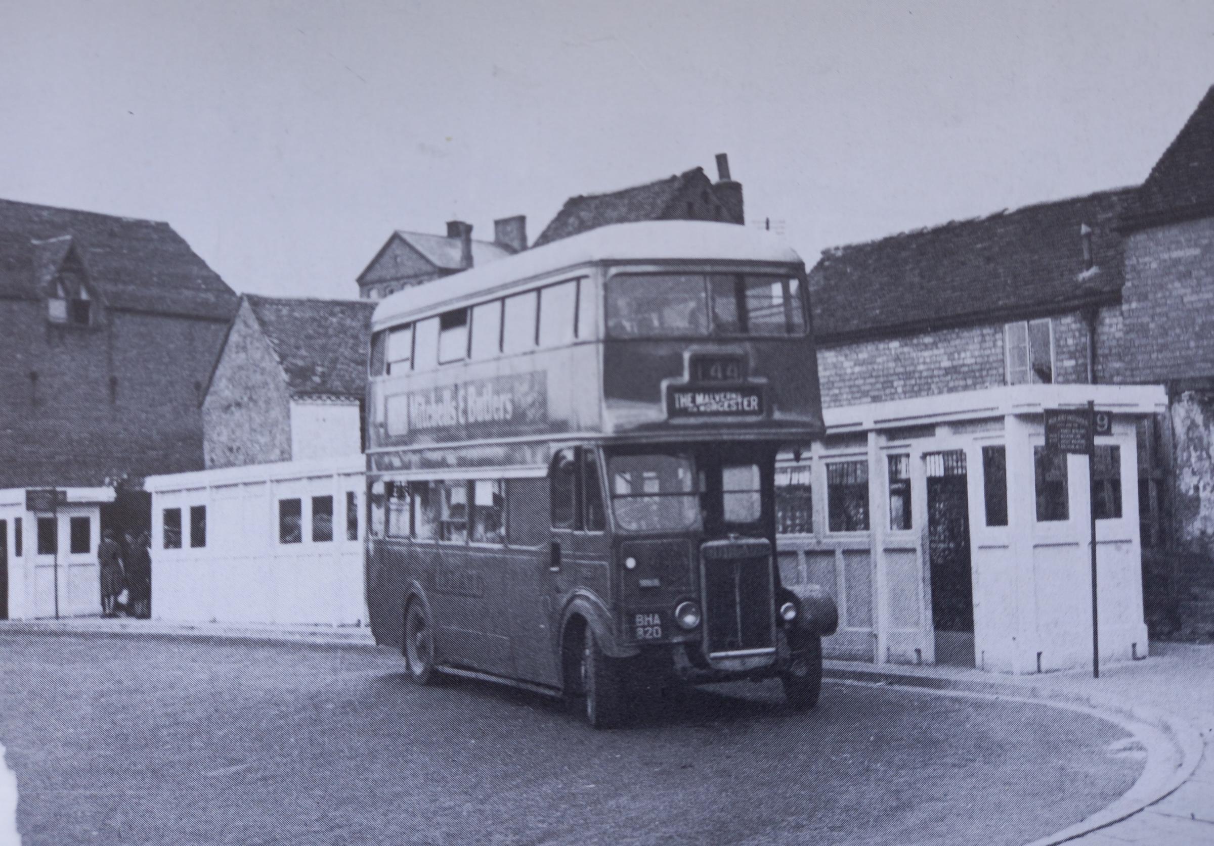 The good old 144 double decker waits at a Newport Street stand in 1949