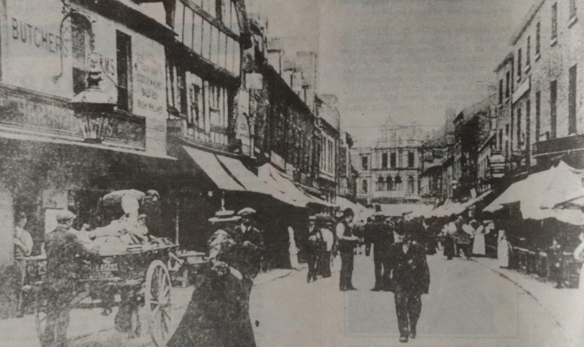 The Shambles at the end of the 19th century. Not a place for the squeamish - no fewer than 16 butchers still plied their trade on the thoroughfare