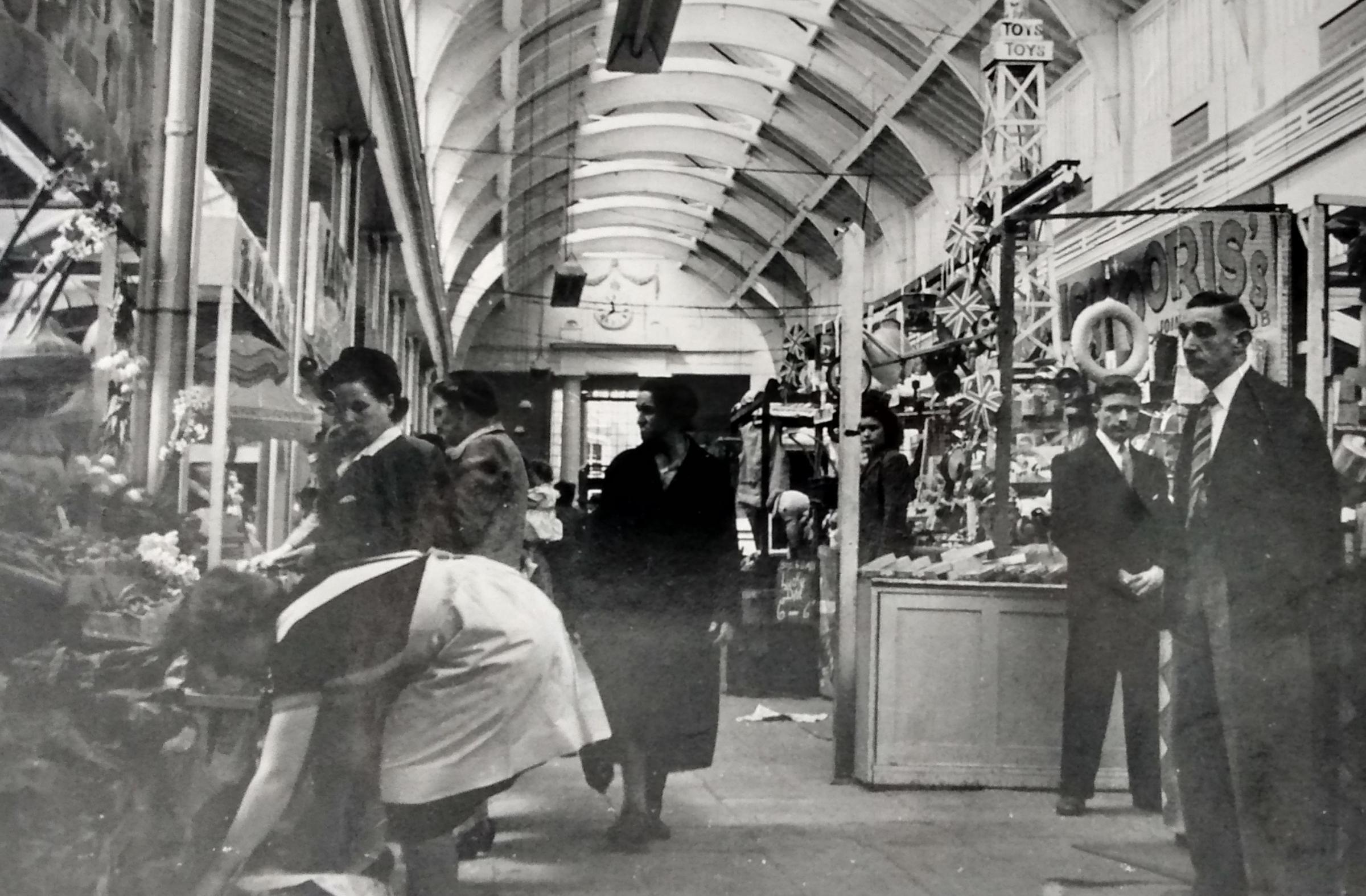 The Market Hall in the 1950s, not long before it was demolished