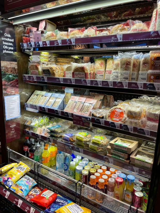 Worcester News: Costa's shelves are fully stocked with sandwiches 