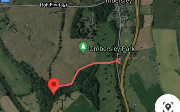 Worcester News: The location of a secret waterfall in Ombersley has been revealed 
