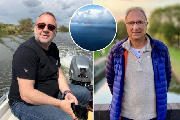 Lee Rogers (left) and Brian Statham are presumed dead after their aircraft crashed