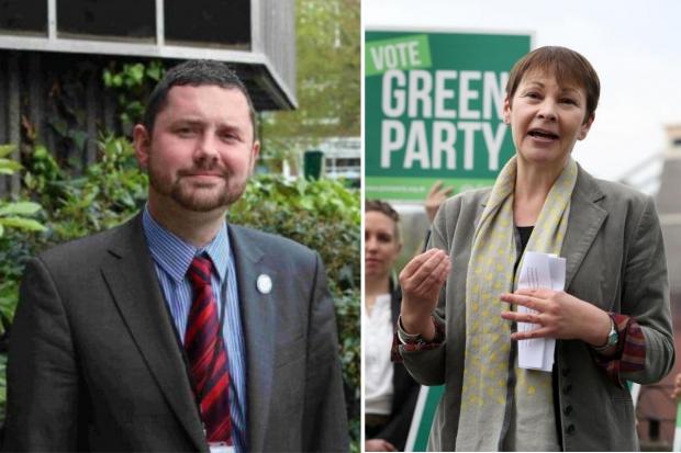 Brighton and Hove City Council leader Phélim Mac Cafferty (left) and Green MP for Brighton Pavilion Caroline Lucas