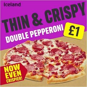 Worcester News: Thin and Crispy Double Pepperoni Pizza. Credit: Iceland