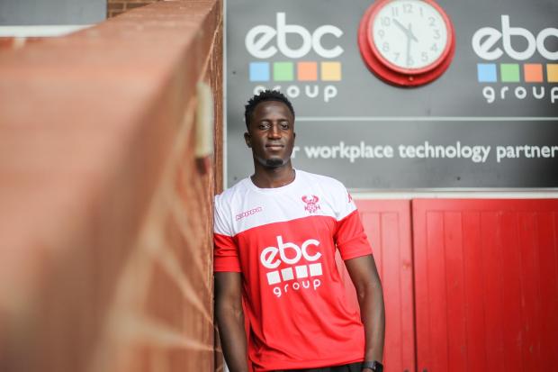 Yusifo Ceesay signs for Kidderminster Harriers from Alfreton Town.