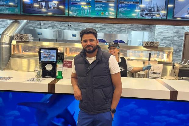 Azhar Ali at the new Mother Hubbard's chippy