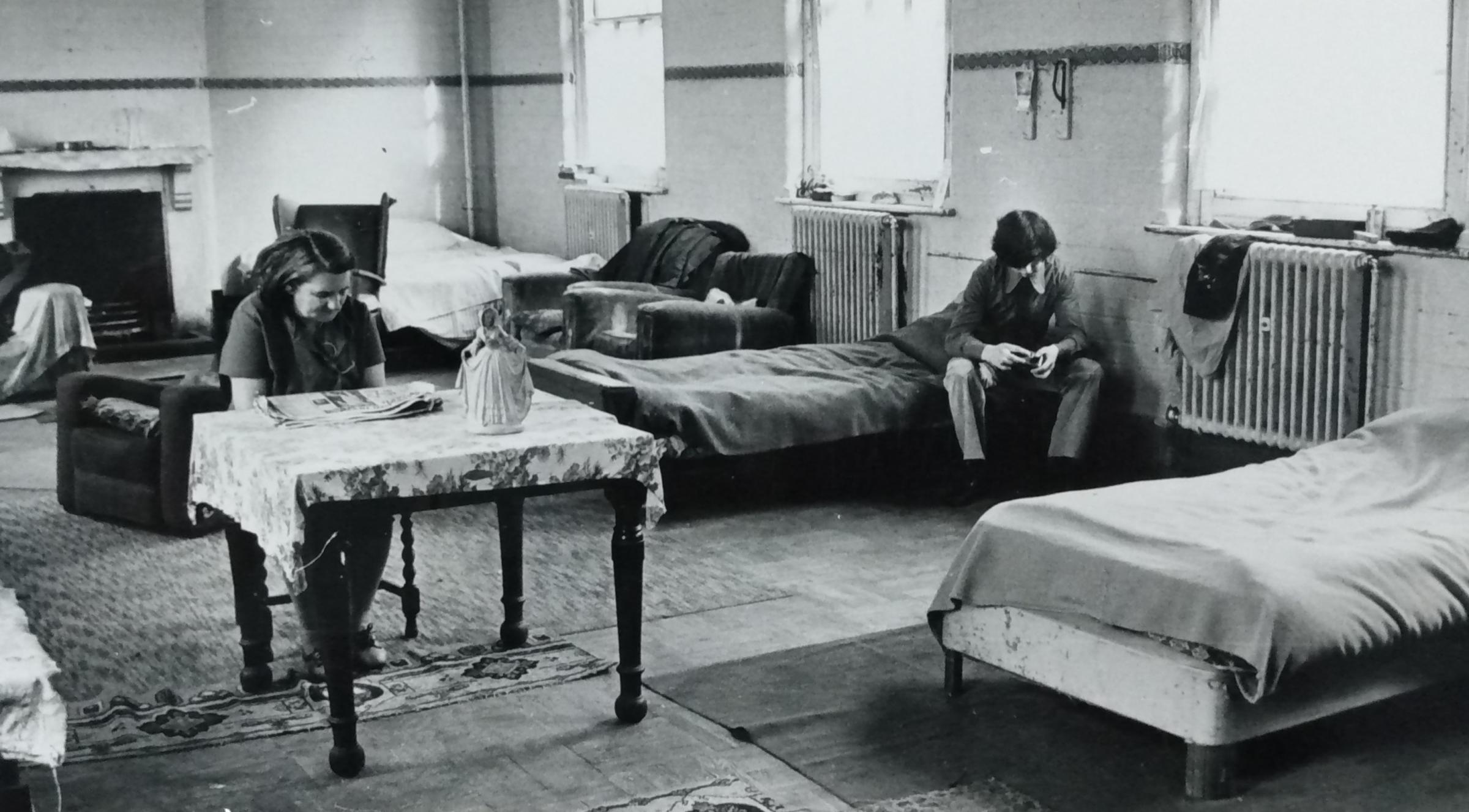 The dormitory in Ankerdine Block as it looked before Worcester Social Services Committee reacted to Michael Grundy’s story from March 1973 and put into effect a package of measures to alleviate the situation 