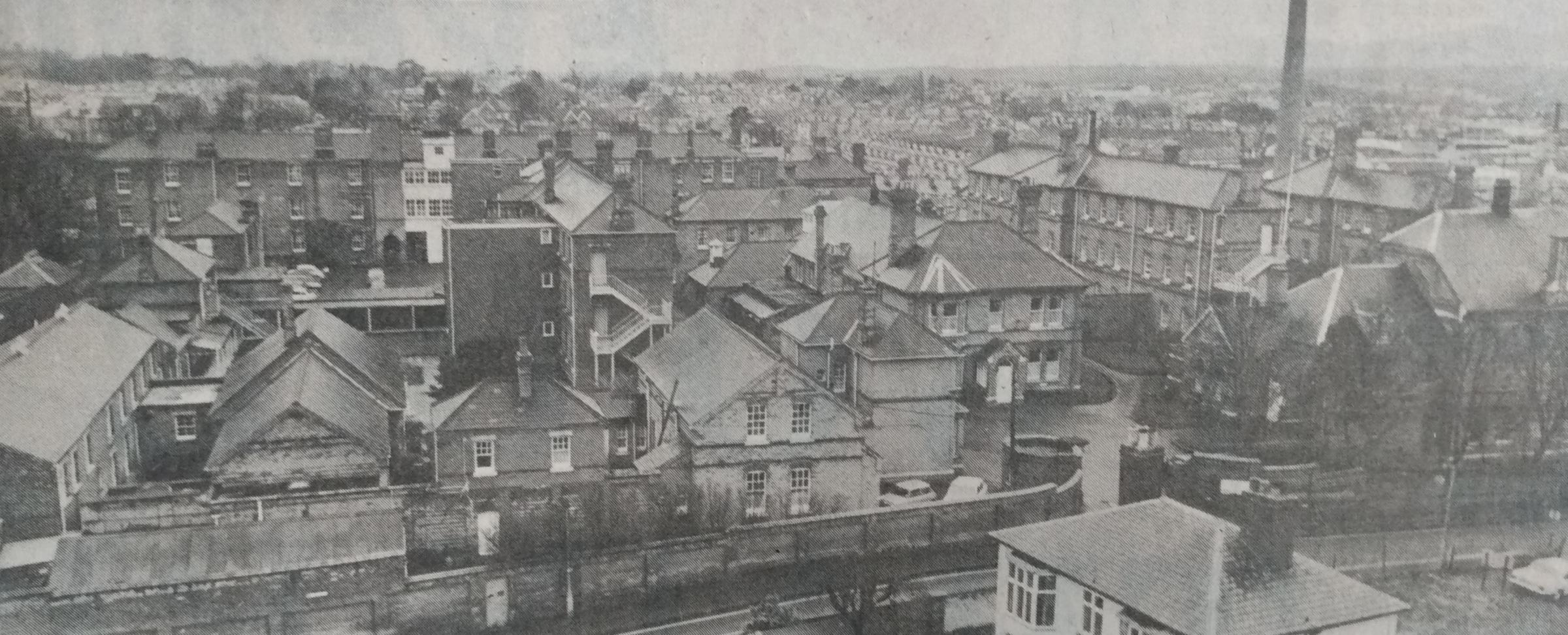 This picture dates from 1976 and shows the considerable extent of the Hillborough range of buildings