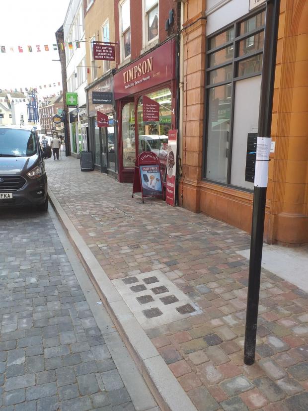 Worcester News: AFTER: The transformation of St Swithin's Street in Worcester city centre. Photo: @WorcsTravel
