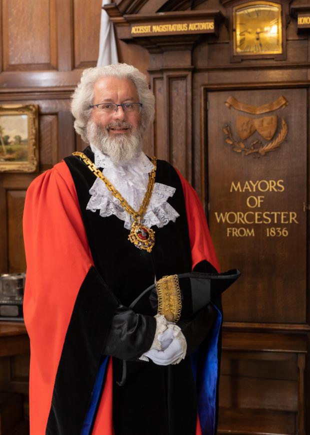Worcester News: INTEREST: The Mayor of Worcester, Cllr Adrian Gregson, is also a custodian of Worcester's rich history