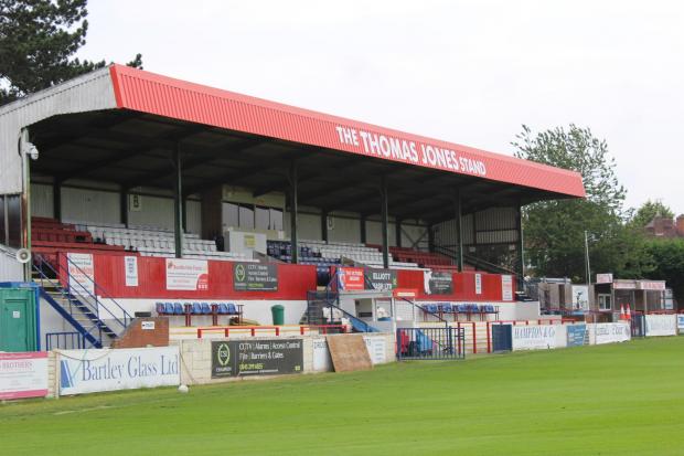 The Thomas Jones Stand at the Victoria Ground.