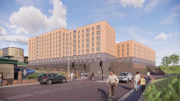 Worcester News: IMPRESSION: An artist's impression of the Sherriff's Gate project at Shrub Hill in Worcester 