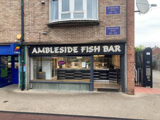 Worcester News: ROOTS: The original Ambleside Fish Bar in Ambleside Drive, Warndon, Worcester is described by the family as having a loyal following. This business is very much part of the future for the family who hope they can replicate that success in Dines Green