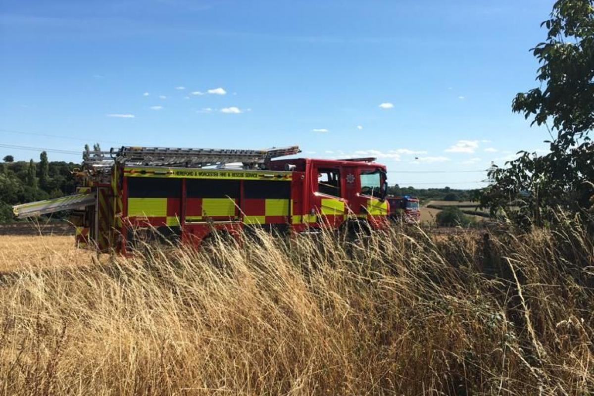 Fire breaks out in field by New College Worcester