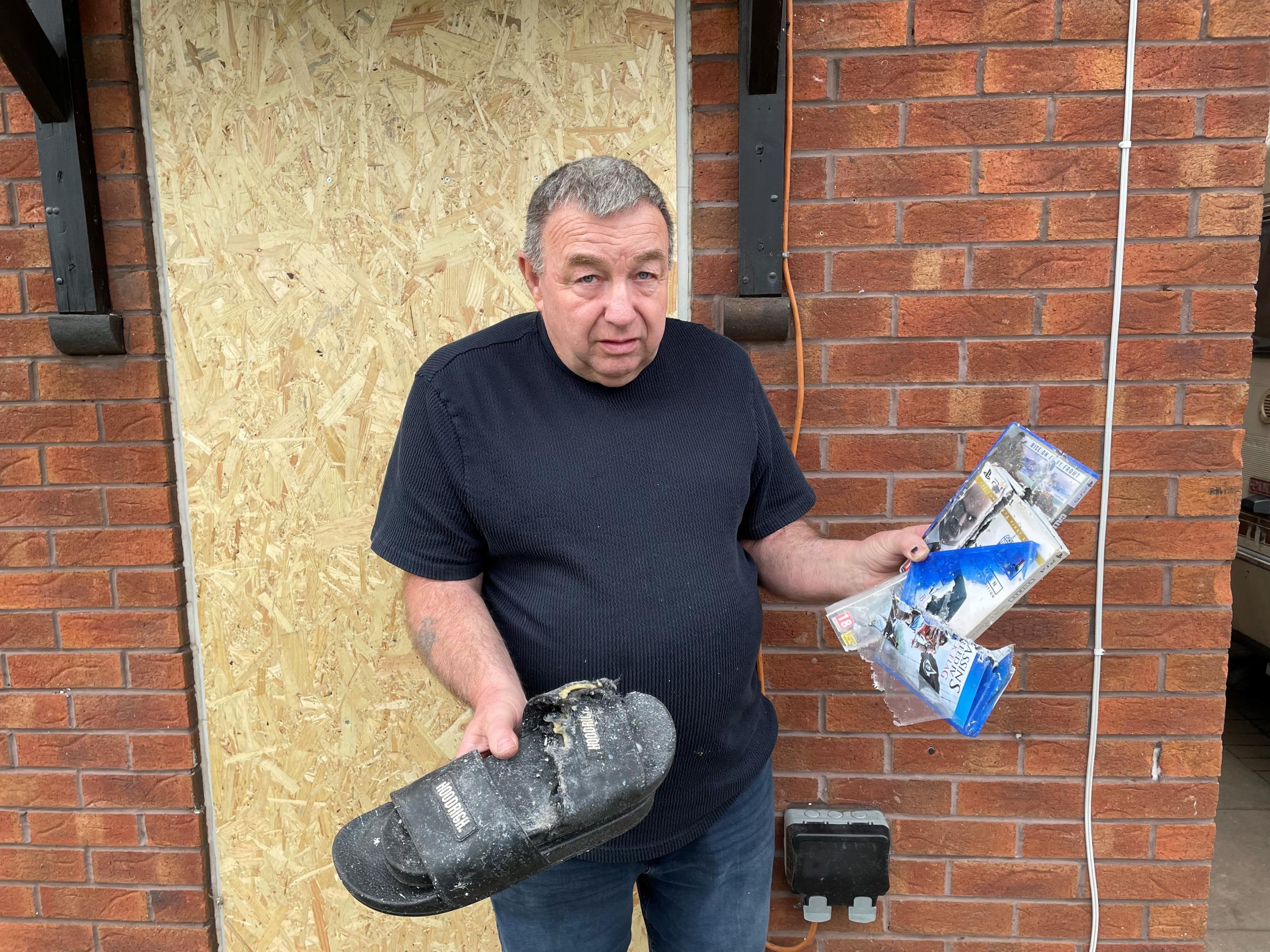 'Chainsaw cops cut up my £100 flipflops' says angry granddad after dawn raid