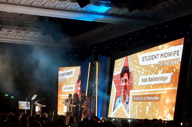 Ash Bainbridge won the Student Midwife of the Year award