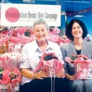 FLORAL Charity scheme: Webbs Garden Centre employee Carole Rastall who recently underwent treatment for breast cancer and Michelle Mulan, consultant breast surgeon supporting the Worcestershire Breast Unit Campaign.