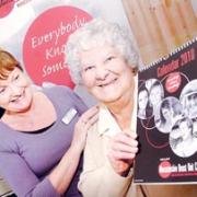 CALENDAR GIRLS: Linda Cooke, Worcestershire Royal Hospital breast nurse practitioner, left, and Ada White. Picture by Nick Toogood. 41325701