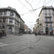 OUTBREAK: An empty street in Milan, after Italy called a national emergency. Photo Getty Images