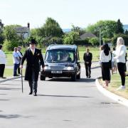RESPECT: There was a guard of honour at the funeral of nurse Jodon Gait at the Vale Crematorium