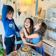 MUM: Lauren Maddock with children Arthur and Penny