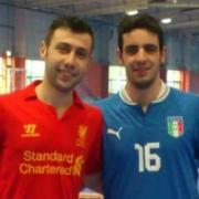 Alex (right) is ready to cheer on Italy in Sunday's final
