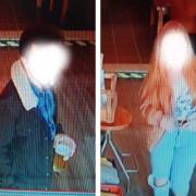 CCTV STILL: A couple allegedly did not pay for drinks at a Worcester bar