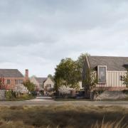 HOMES: An artist's impression of the Lockley Homes development in Callow End viewed from Upton Road