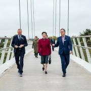 OPENING: HRH The Princess Royal officially opening the fish pass. Picture: Aaron Scott Richards