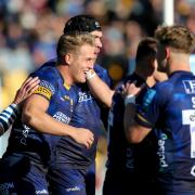 RETURN: Duhan van der Merwe scored two tries in his last game for Worcester, in the home win over Sale Sharks.