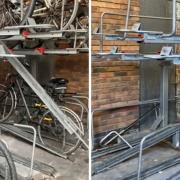 RACKS: The cycle racks at Worcester Foregate Street. Picture: Bike Worcester