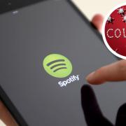 Spotify will add an advisory to podcasts. (PA/Canva)