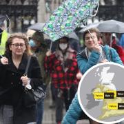 Yellow weather warning: The Met office has again warned of gale-force winds sweeping across the UK. Picture: PA/Met Office