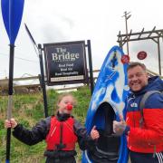 Sophie complete her challenge as she reached The Bridge Inn at Tibberton