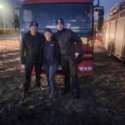 The HWFRS team arrived in east Poland on Monday night, handing over a fire engine to Polish firefighters to be used on the frontline in Ukraine