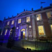 A coffee morning will be held at the Guildhall on Friday to raise money for Ukraine. Here you can see Guildhall illuminated in the colours of the Ukrainian flag