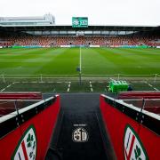A general view inside the stadium is seen prior to the game - Mandatory by-line: Juan Gasparini/JMP - 05/03/2022 - RUGBY - Brentford Community Stadium - Brentford, England - London Irish v Worcester Warriors - Gallagher Premiership Rugby