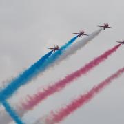 The RAF Red Arrows will fly over Malvern later today. Photo: PA Picture Desk